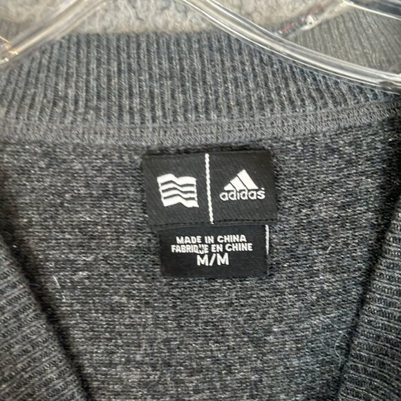 Adidas Mens Gray Silk Cashmere Blend Sweater Size Medium RARE - Picture 3 of 5